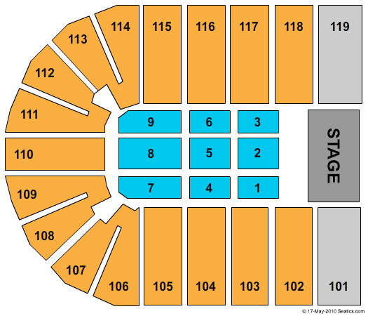 Orleans Arena - The Orleans Hotel Carrie Underwood Seating Chart